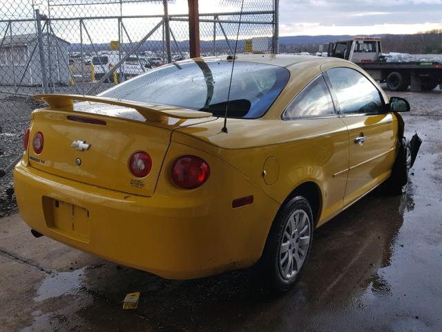 1G1AT18H897222553 - 2009 CHEVROLET COBALT LT YELLOW photo 4