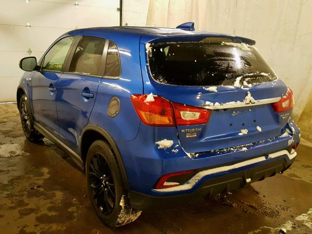 JA4AR3AU9JU003416 - 2018 MITSUBISHI OUTLANDER BLUE photo 3