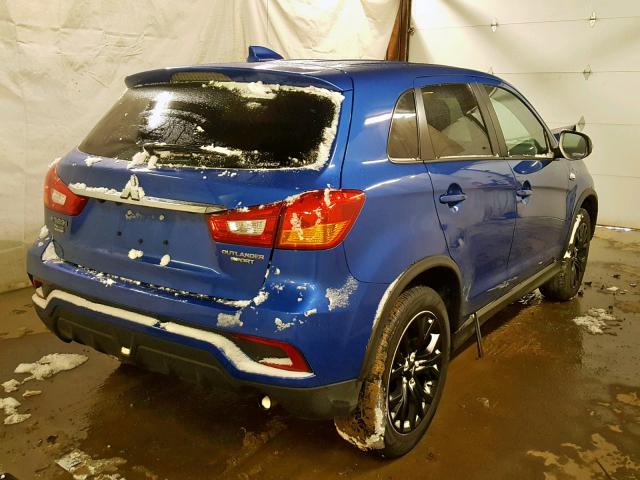 JA4AR3AU9JU003416 - 2018 MITSUBISHI OUTLANDER BLUE photo 4