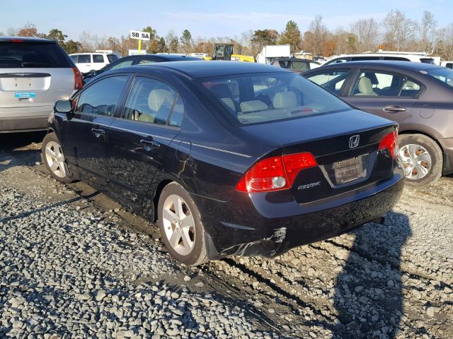 2HGFA16928H319265 - 2008 HONDA CIVIC EXL BLACK photo 3