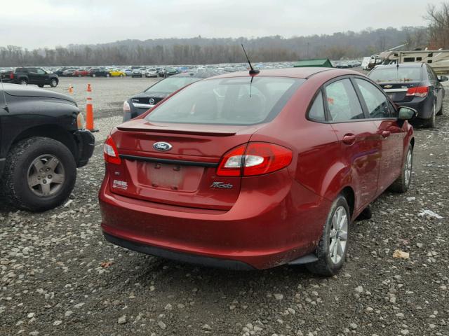 3FADP4BJ7DM109168 - 2013 FORD FIESTA SE RED photo 4