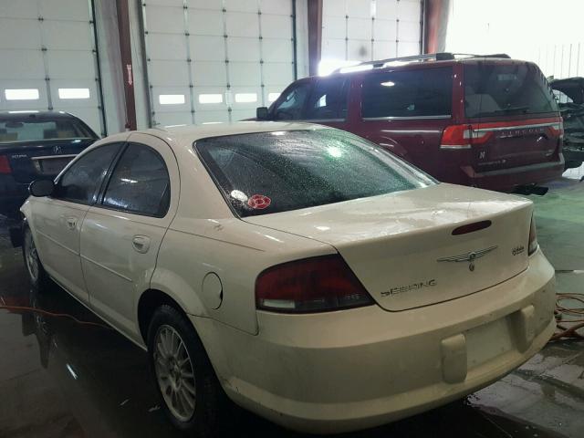 1C3EL46X34N387617 - 2004 CHRYSLER SEBRING LX WHITE photo 3