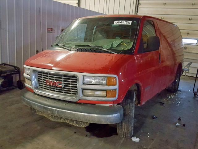 1GTHG35R2Y1153380 - 2000 GMC SAVANA G35 RED photo 2