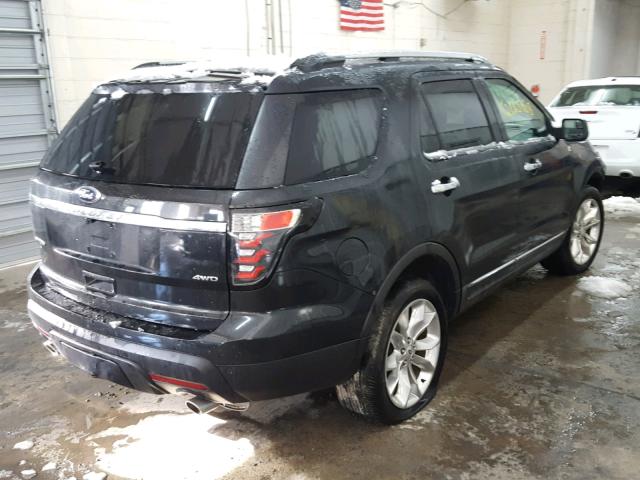 1FM5K8F84DGA82254 - 2013 FORD EXPLORER L BLACK photo 4