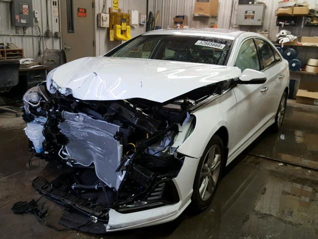 5NPE34AF1JH679563 - 2018 HYUNDAI SONATA SPO WHITE photo 2