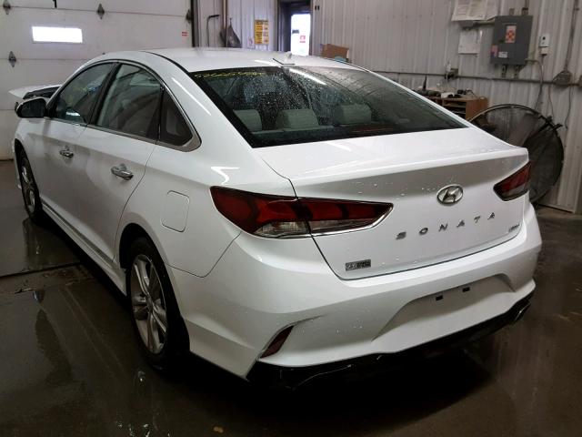 5NPE34AF1JH679563 - 2018 HYUNDAI SONATA SPO WHITE photo 3