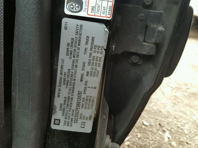 1GCDSCFE9B8124787 - 2011 CHEVROLET COLORADO L BLACK photo 10