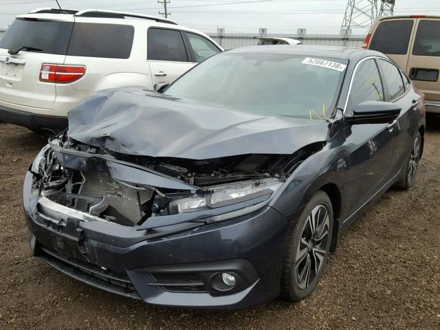 19XFC1F75GE008799 - 2016 HONDA CIVIC EXL BLUE photo 2