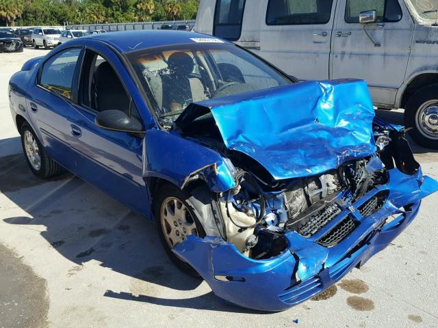 1B3ES56C54D571756 - 2004 DODGE NEON SXT BLUE photo 1