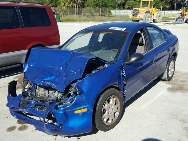 1B3ES56C54D571756 - 2004 DODGE NEON SXT BLUE photo 2