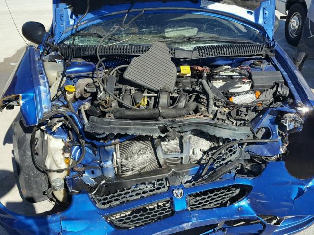 1B3ES56C54D571756 - 2004 DODGE NEON SXT BLUE photo 7