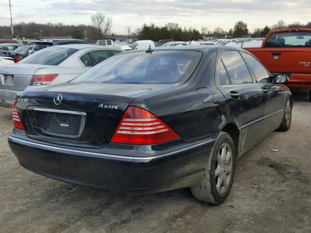 WDBNG83J84A424836 - 2004 MERCEDES-BENZ S 430 4MAT BLACK photo 4