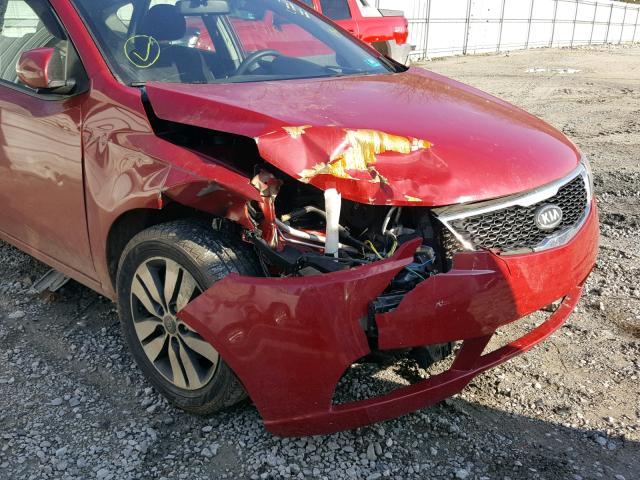 KNAFU5A26D5665065 - 2013 KIA FORTE EX MAROON photo 9