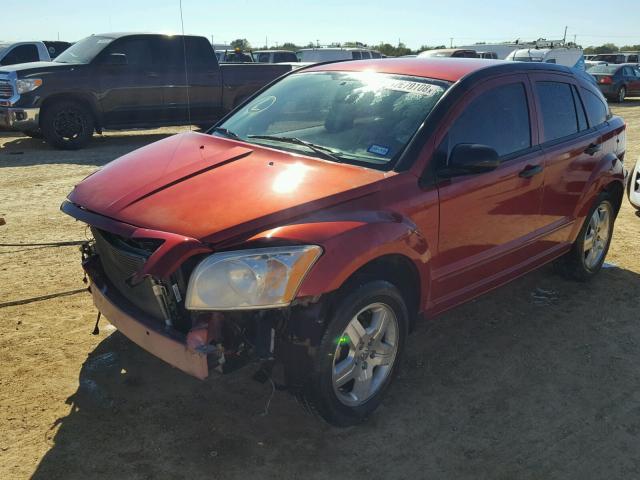 1B3HB48B67D235680 - 2007 DODGE CALIBER SX RED photo 2