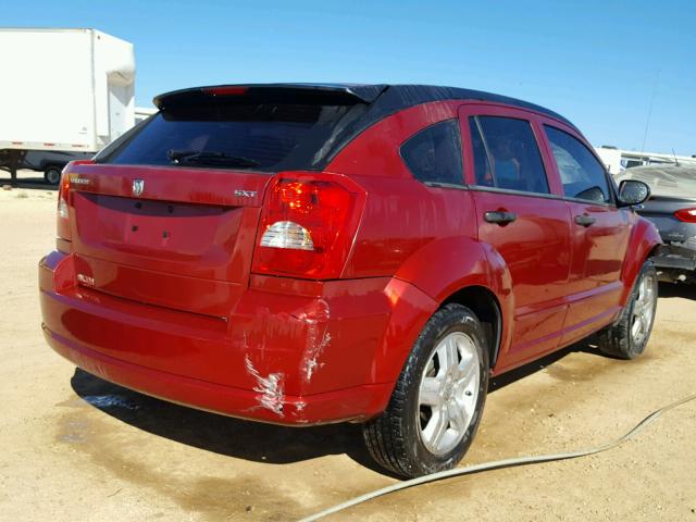 1B3HB48B67D235680 - 2007 DODGE CALIBER SX RED photo 4