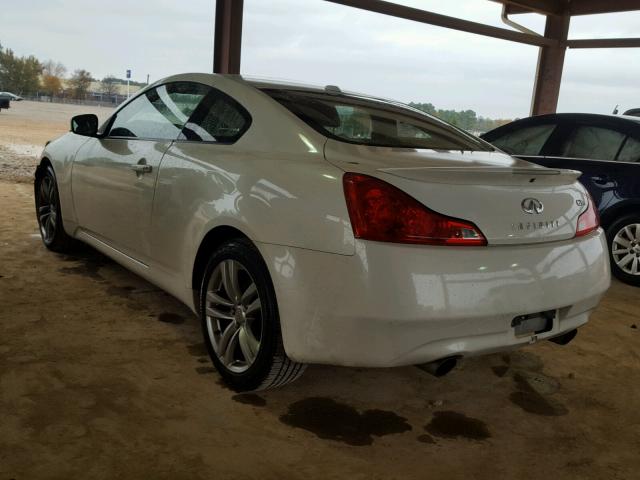 JNKCV64F79M650268 - 2009 INFINITI G37 WHITE photo 3