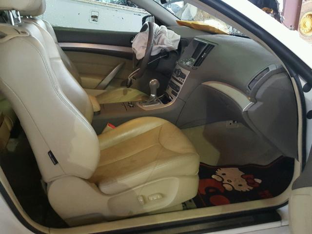 JNKCV64F79M650268 - 2009 INFINITI G37 WHITE photo 5