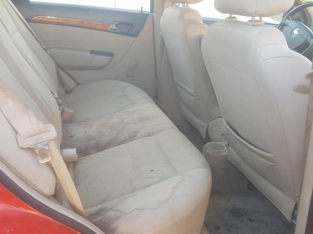 KL1TD56608B102321 - 2008 CHEVROLET AVEO BASE Qırmızı foto 6