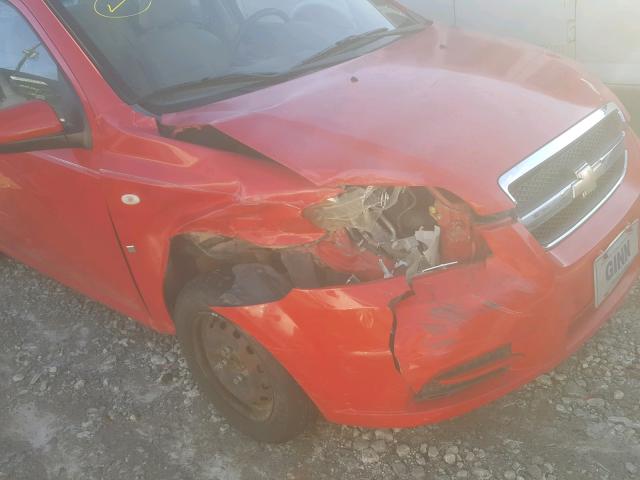 KL1TD56608B102321 - 2008 CHEVROLET AVEO BASE Qırmızı foto 9