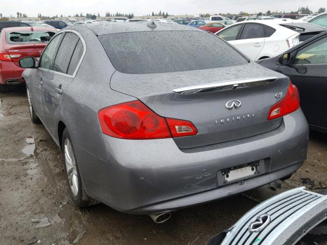 JN1CV6AP1DM722849 - 2013 INFINITI G37 BASE SILVER photo 3