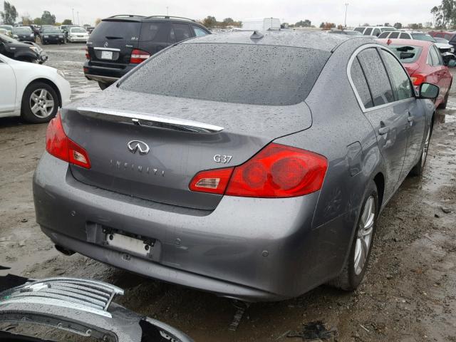 JN1CV6AP1DM722849 - 2013 INFINITI G37 BASE SILVER photo 4