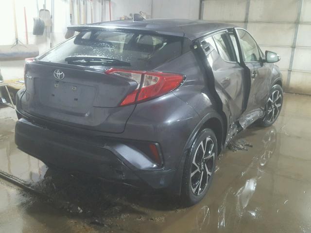 JTNKHMBX9J1010066 - 2018 TOYOTA C-HR XLE GRAY photo 4