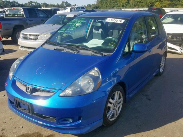 JHMGD386X8S003550 - 2008 HONDA FIT SPORT BLUE photo 2