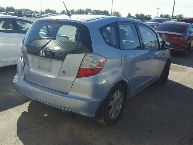 JHMGE88249S032034 - 2009 HONDA FIT BLUE photo 4