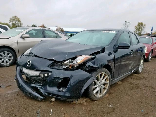 JM1BL1L51C1500115 - 2012 MAZDA 3 S BLACK photo 2