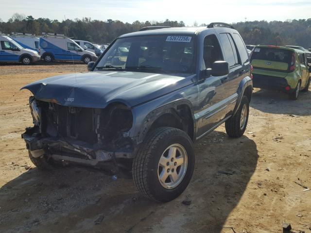 1J4GL58K62W199817 - 2002 JEEP LIBERTY LI BLUE photo 2