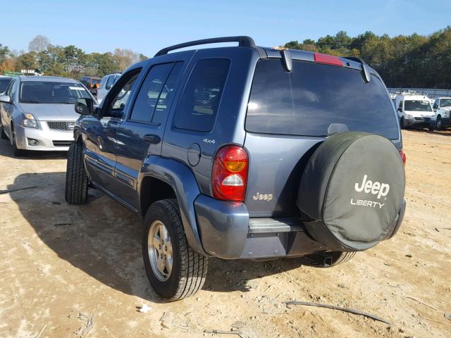 1J4GL58K62W199817 - 2002 JEEP LIBERTY LI BLUE photo 3