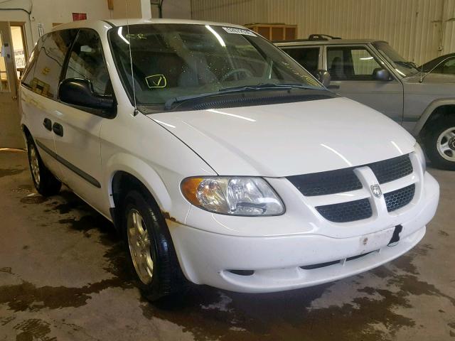 1D4GP25RX3B292782 - 2003 DODGE CARAVAN SE WHITE photo 1