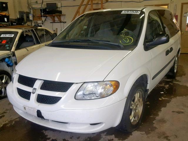 1D4GP25RX3B292782 - 2003 DODGE CARAVAN SE WHITE photo 2