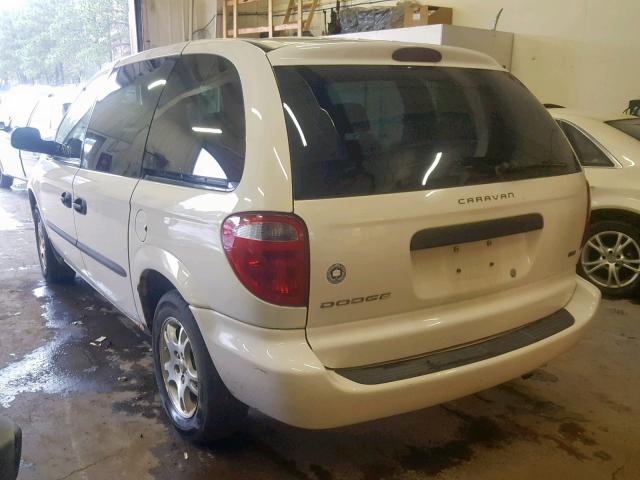 1D4GP25RX3B292782 - 2003 DODGE CARAVAN SE WHITE photo 3