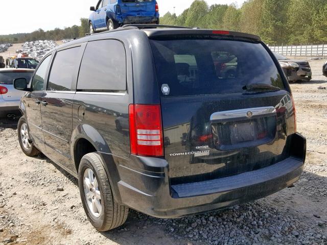 2A8HR54P18R783630 - 2008 CHRYSLER TOWN & COU BLACK photo 3