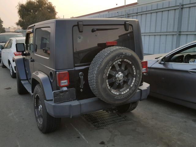 1J4FA54137L179418 - 2007 JEEP WRANGLER S BLACK photo 3