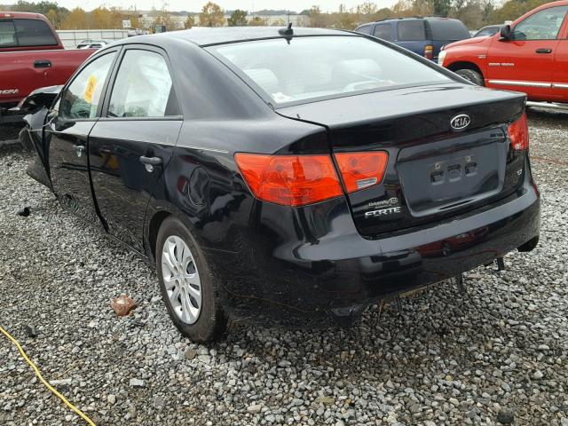 KNAFU4A22A5868802 - 2010 KIA FORTE EX BLACK photo 3