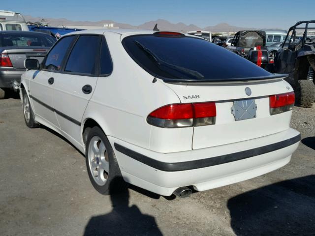 YS3DF58K712053750 - 2001 SAAB 9-3 SE WHITE photo 3