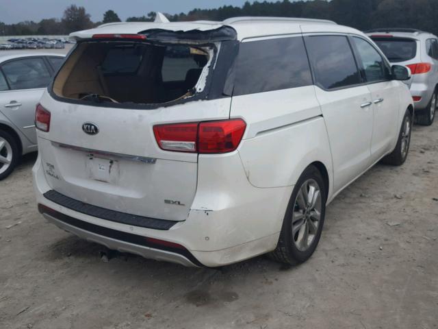 KNDME5C1XF6029175 - 2015 KIA SEDONA SXL WHITE photo 4