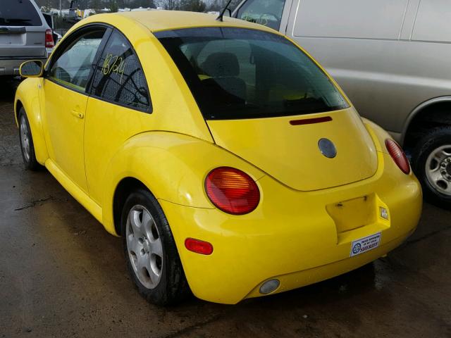 3VWCB21C52M459159 - 2002 VOLKSWAGEN NEW BEETLE 黄色 照片 3