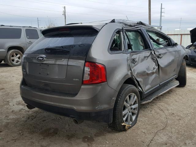 2FMDK3JC6DBB29950 - 2013 FORD EDGE SEL GRAY photo 4