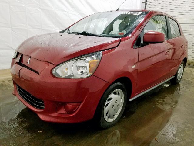 ML32A3HJ2EH015972 - 2014 MITSUBISHI MIRAGE DE RED photo 2