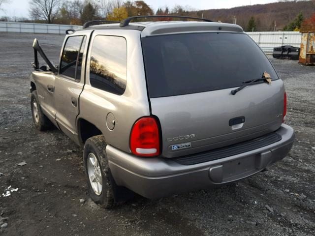 1B4HS28N11F518784 - 2001 DODGE DURANGO SILVER photo 3