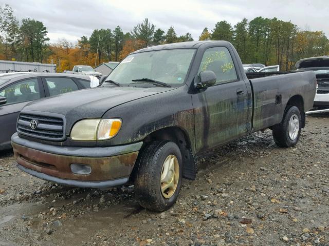 5TBJN321X2S242459 - 2002 TOYOTA TUNDRA BLACK photo 2