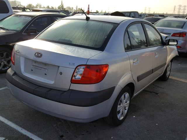 KNADE123166137693 - 2006 KIA RIO SILVER photo 4