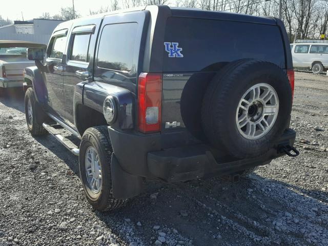 5GTDN13E178232000 - 2007 HUMMER H3 BLUE photo 3