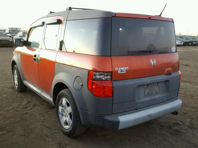 5J6YH18615L002432 - 2005 HONDA ELEMENT EX ORANGE photo 3