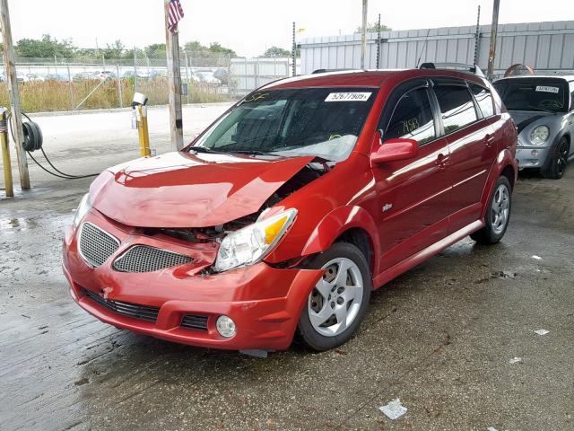 5Y2SL65878Z411002 - 2008 PONTIAC VIBE RED photo 2