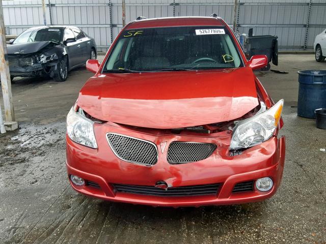 5Y2SL65878Z411002 - 2008 PONTIAC VIBE RED photo 9