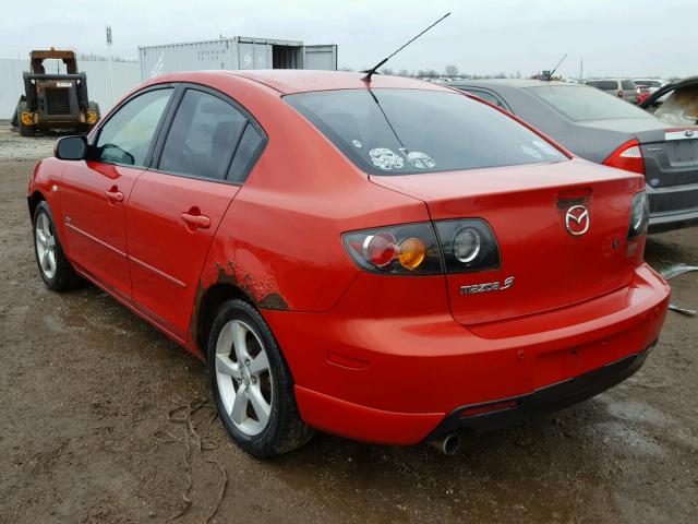 JM1BK323551231294 - 2005 MAZDA 3 S RED photo 3